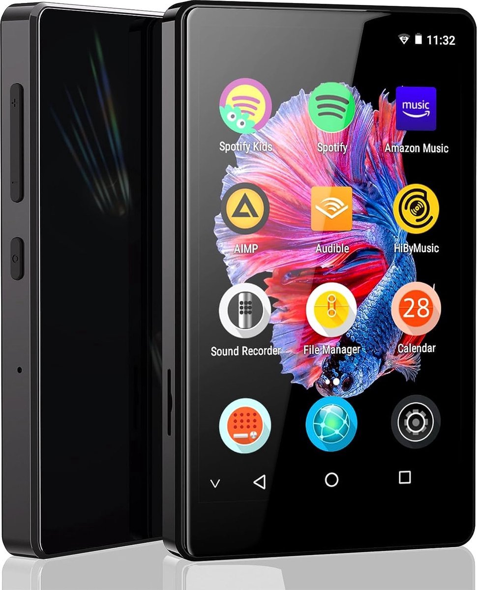 96GB MP3-Player mit Bluetooth, Unterstützt APK heruntergeladen, 5000mAh Batterie Vorinstalliert