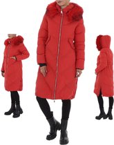 Glo-Story winter jas lang rood M