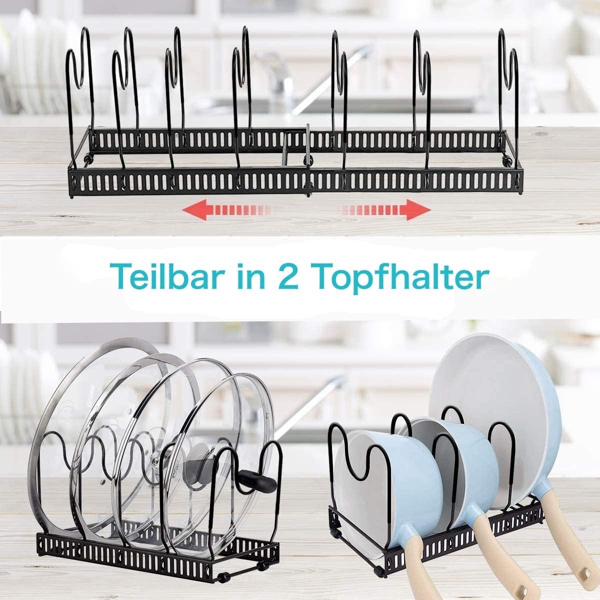 pannenrek - pannenplank / rack organizer \ Opbergrek