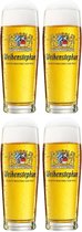Weihenstephan Pilsglazen 25cl - Set van 4 Bierglazen - Perfecte Bierglas voor Pilsner Biergenot