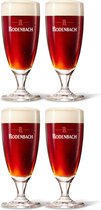 Rodenbach Klassiek Bierglas 25cl - Set van 4 - Perfect voor Belgische Bierspecialiteiten