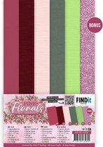 Linen Cardstock Pack - Amy Design - Pink Florals - 4K