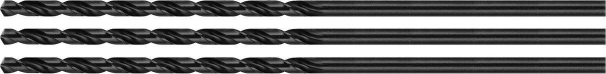 Set van 3 metaalboren, extra lang (8.0x400 mm)