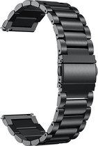Metalen Horloge Band voor Garmin Venu SQ2 | 20 mm | Armband - Polsband - Strap Bandje - Sportband - Horlogebandjes | Zwart