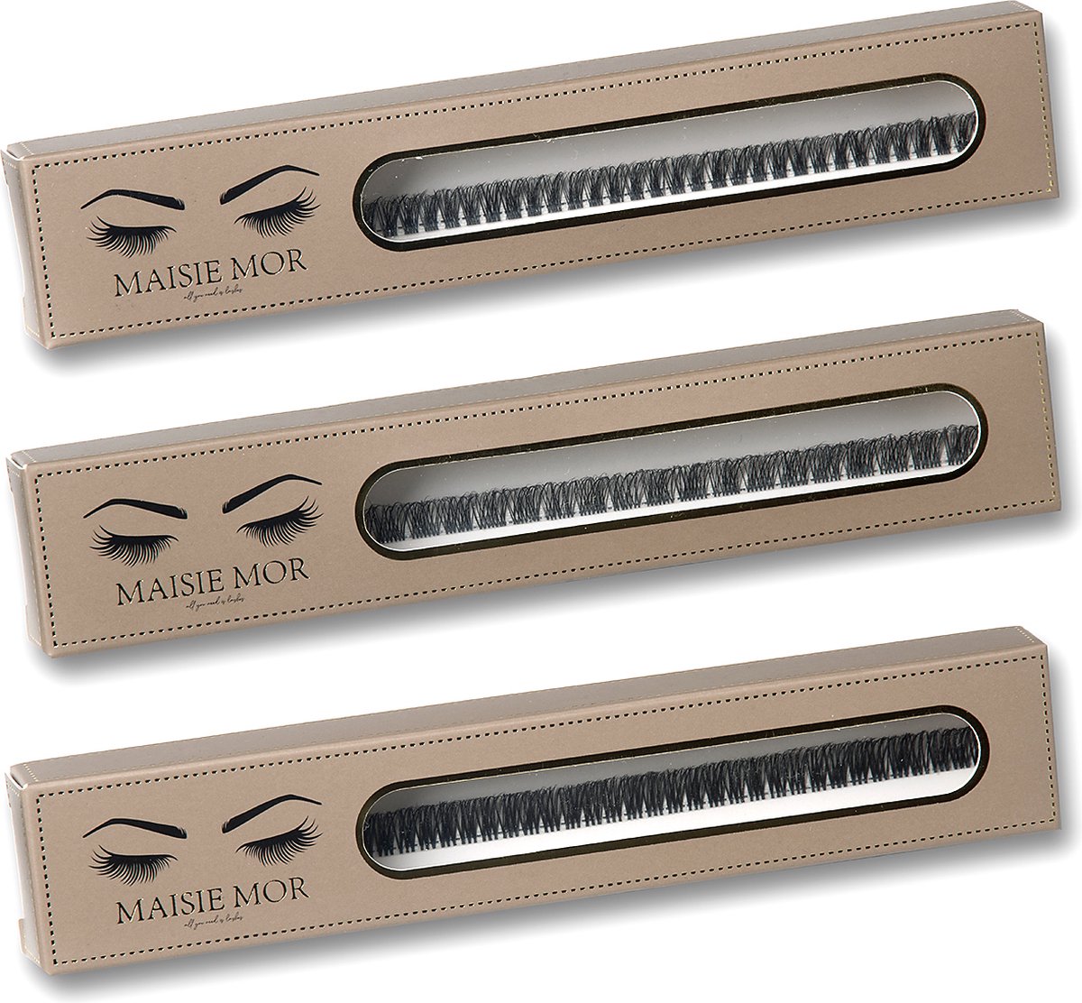 Maisie Mor - Bundel Pretty - Nepwimpers - Wimperextensions - Cluster Lashes - Wimpers