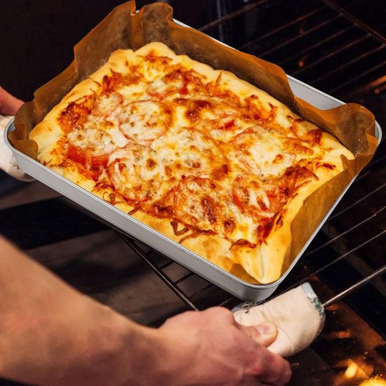 Hittebestendig Ovenblik Roestvrijstalen Bakplaat – Grote Ovenvorm 40x30x7 Cm, Met Handvatten En Geschikt Voor Oven én Vaatwasser Vaatwasmachinebestendig Roestvrij Staal Hittebestendig Ovenblik Roestvrijstalen Bakplaat – Grote Ovenvorm 40x30x7 Cm, Met Handvatten En Geschikt Voor Oven én Vaatwasser Vaatwasmachinebestendig Roestvrij Staal