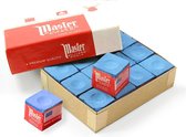 Master Biljart Krijt Blauw Premium Quality - 12 stuks - Keu krijt - Pool krijt - Biljart Accessoires