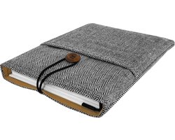 Amenzo® Book Sleeve - 19 x 25 cm - Boek Hoes - Zwart Wit Vissengraat - Book Sleeve voor Boek - Boekbeschermer - 2 Vakken - Boekenhoes Amenzo® Book Sleeve - 19 x 25 cm - Boek Hoes - Zwart Wit Vissengraat - Book Sleeve voor Boek - Boekbeschermer - 2 Vakken - Boekenhoes
