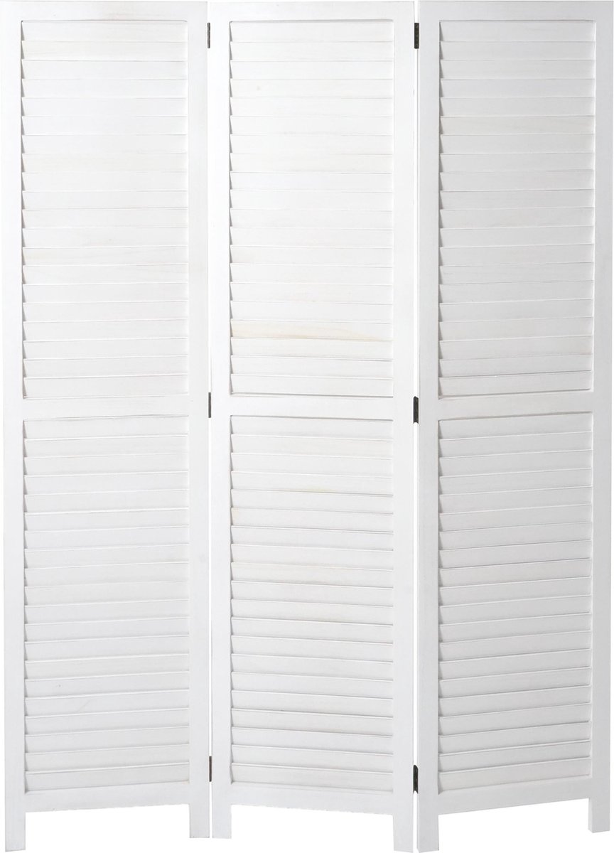 Cosmo Casa Paravent - Kamerscherm Scheidingswand Privacy - Shabby - Look Vintage - 170x120cm - Wit