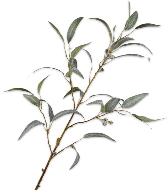 Silk-ka Kunstbloem-Zijden Bloem Eucalyptus Tak Groen 99 cm