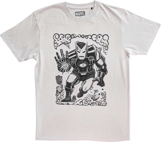 Marvel Iron Man - Sketch Heren T-shirt - Wit