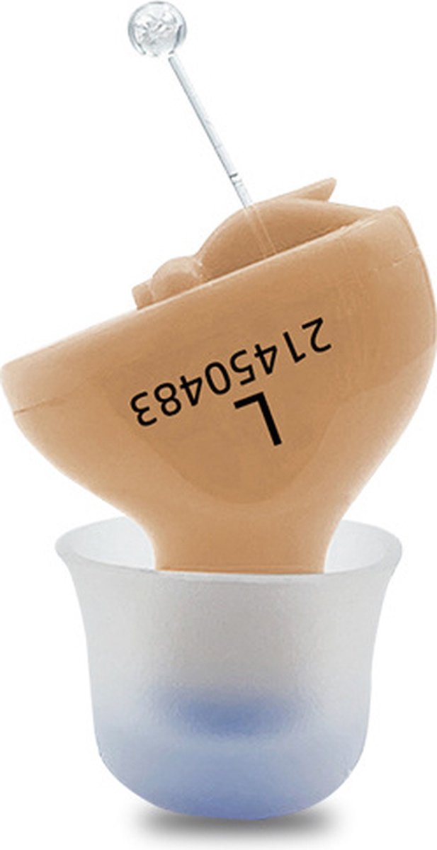 Goedkoopste WK® Mini Digitaal Intelligente Ruisonderdrukking Gehoorapparaat- Linker oor- CIC (Complete in the Canal) ontwerp- Gepatenteerde Japanse nanotechnologie-chip voor medische doeleinden-HiFi-geluid van hoge kwaliteit - Met batterij- Beige