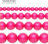 Swarovski Elements, 50 stuks Swarovski Parels, 8mm (40cm), neon pink, 5810