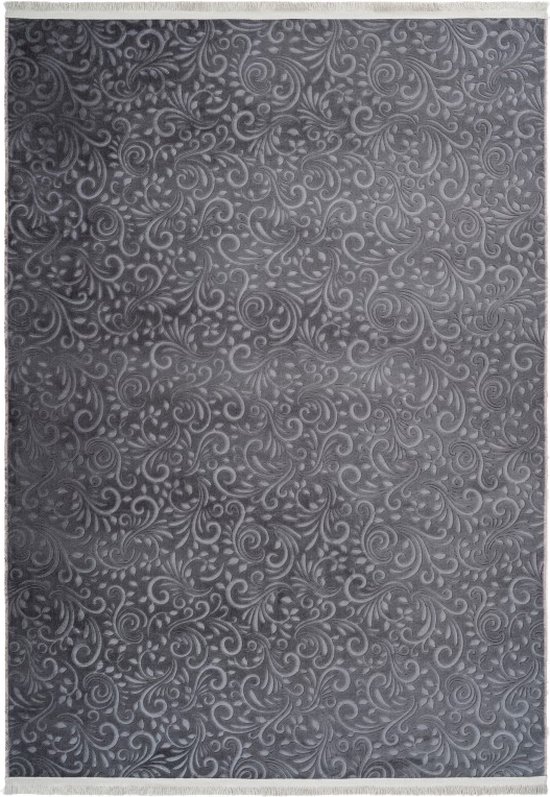 Lalee Peri | Modern Vloerkleed Laagpolig | Graphite | Tapijt | Karpet | Nieuwe Collectie 2024 | Hoogwaardige Kwaliteit | 80x280 cm