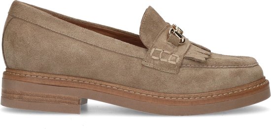 Manfield - Dames - loafers met goudkleurig detail