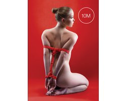 Ouch! Japanse Bondage Touw voor Stoute Spellen - 10m - Rood