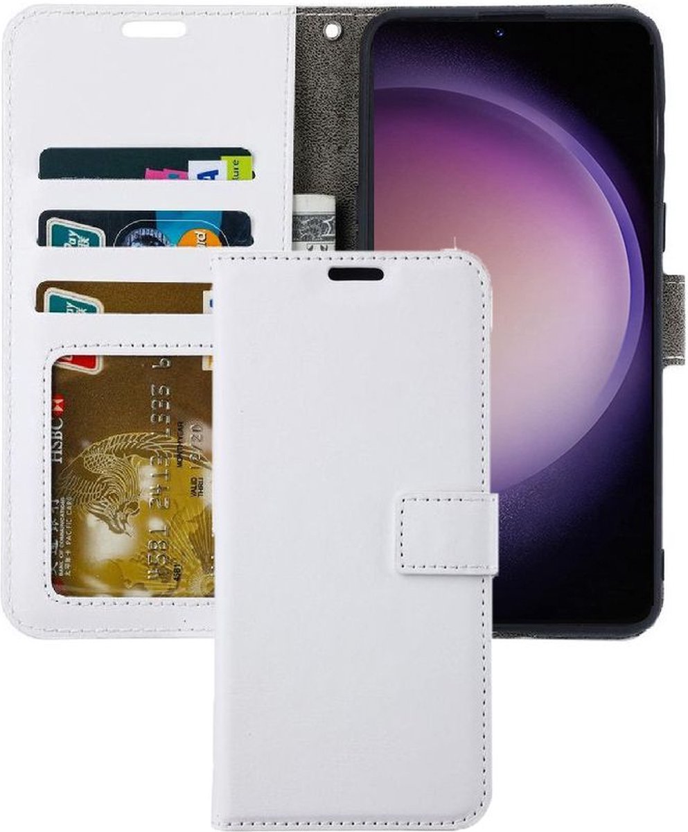 Portemonnee Book Case Hoesje Geschikt voor: Samsung Galaxy S23 - Wit