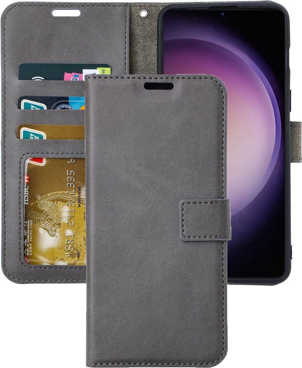 Portemonnee Book Case Hoesje Geschikt voor: Samsung Galaxy S23 Plus - Grijs
