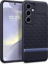 Caseology Parallax voor Samsung Galaxy S24, [Militaire valbescherming] Galaxy S24 hoesje Ergonomisch 3D Hexa Cube ontworpen hoesje voor Samsung Galaxy S24 - Navy Violet