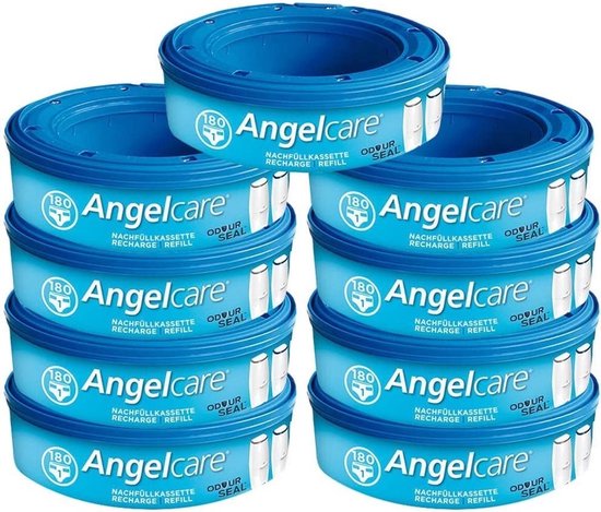 Foto: Angelcare navulcassette plus refill 9 stuks luieremmer recharge de poubelle couches angelcare lot of 9