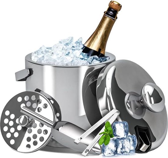 Seau Glace Pince Pelle Seau à Glace Inox Double Paroi Amazy 1,3L - Avec Pince, Pelle Et Tamis - Isolation Longue Durée - Design élégant Seau à Glace Amazy Seau Glace Pince Pelle Seau à Glace Inox Double Paroi Amazy 1,3L - Avec Pince, Pelle Et Tamis - Isolation Longue Durée - Design élégant Seau à Glace Amazy