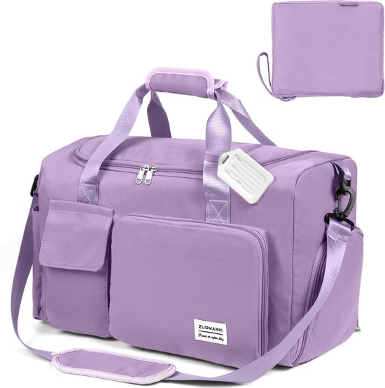 Handbagage tas Opvouwbare reistas - 35 liter - bagagetas vliegtuig - grote weekendtas - Crossbody Schoudertas - overnachtingstas - vakantietas - waterdichte sporttas voor dames en heren (met 1 bagagelabel)