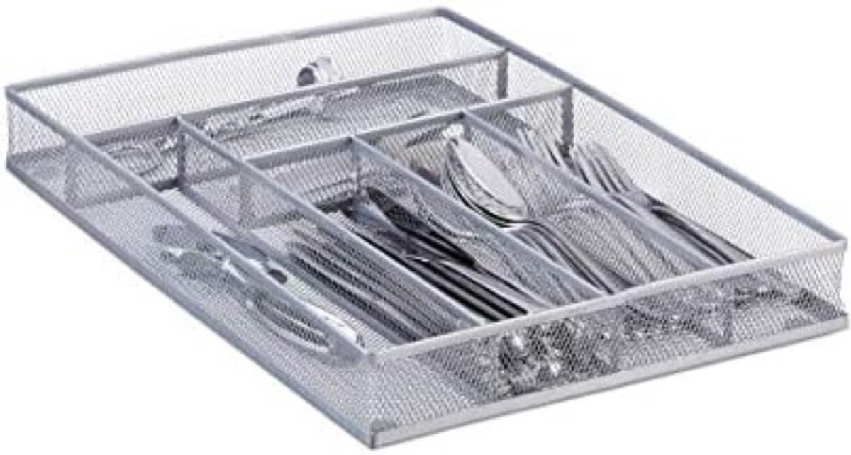 Lade organizer - 5 x 28,8 x 40,6 cm - Zilver