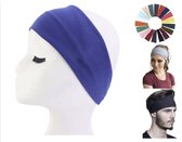Cabantis Premium Sport Haarband - Hoofddeksel - Yoga - Haarband Heren - Haarband Dames - Stretch - Blauw