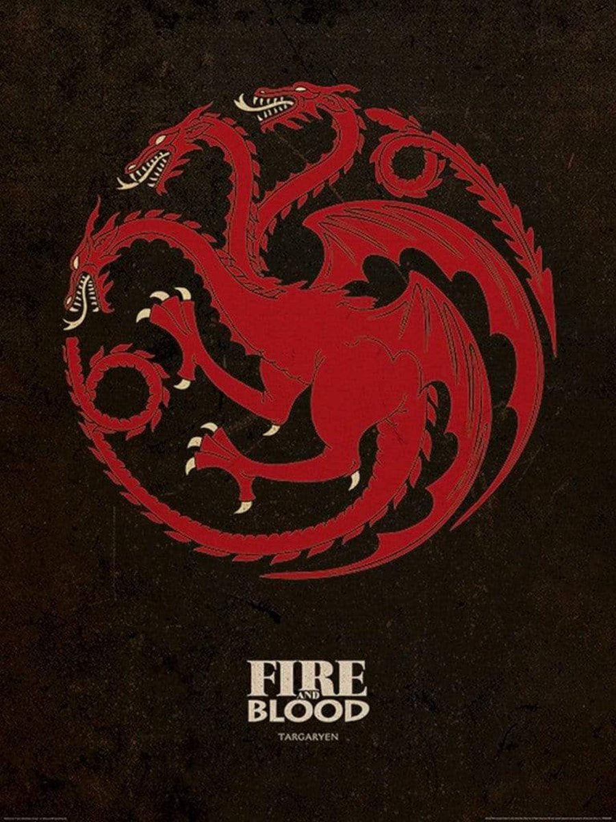 Pyramid Kunstdruk Game of Thrones - Targaryen 60x80cm Divers
