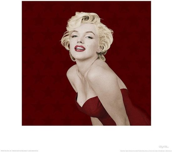 Kunstdruk Marilyn Monroe Star 40x40cm