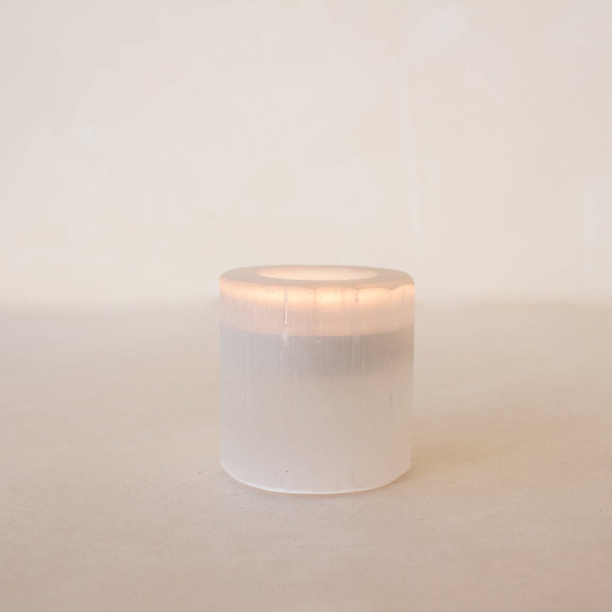 ANAS Seleniet Waxinelichthouder – Sfeerlicht van Engelensteen – Kristal Woondecoratie – 8 cm