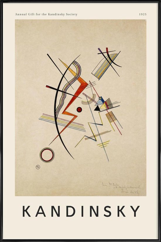 JUNIQE - Poster in kunststof lijst Kandinsky - Annual Gift for the
