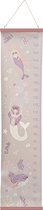 Atmosphera Kids Toise de croissance sirènes - Toise enfant - Toise en papier - L30xH124cm - Violet clair
