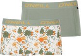 O'Neill dames boxershorts 2-pack - flower green - L