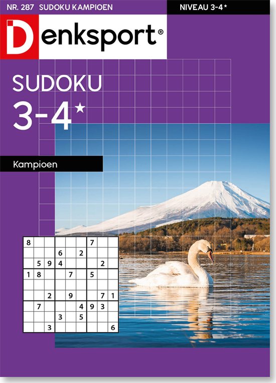 Foto: Denksport puzzelboek sudoku 3 4 kampioen editie 287