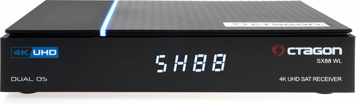 OCTAGON SX88 V2 4K UHD S2+IP 5G Wi-Fi 1xDVB-S2 E2 Linux Smart TV Sat Receiver