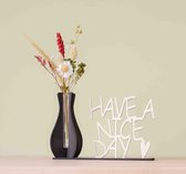 Kadoosje "Nice day" (rood) - by Nordhus - bloemetjes in vaasje - houten kaartje - origineel cadeau - verjaardag - valentijn - moederdag - zomaar - liefs - droogbloemen - brievenbuspakket