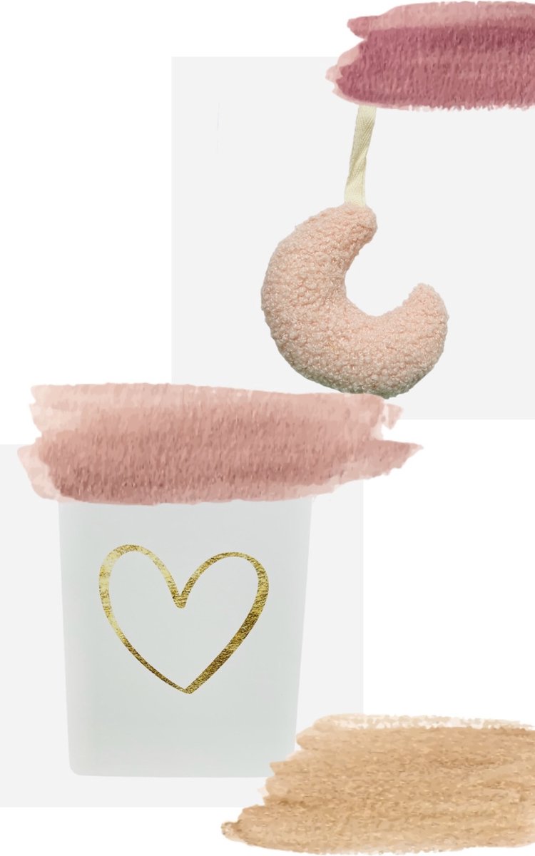 Goedkoopste Teddy speenkoord maan - roze - babyshower - Sinterklaas - kerst - kerstcadeau - Moederdag - gender reveal - newborn - baby cadeautje