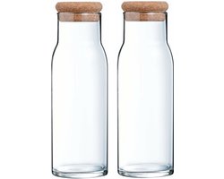Luminarc Karaf Funambule 1 liter met KurkStop - 2 Stuks