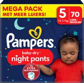 Pampers - Baby Dry Night Pants - Maat 5 - Mega Pack - 70 stuks - 12/17 KG
