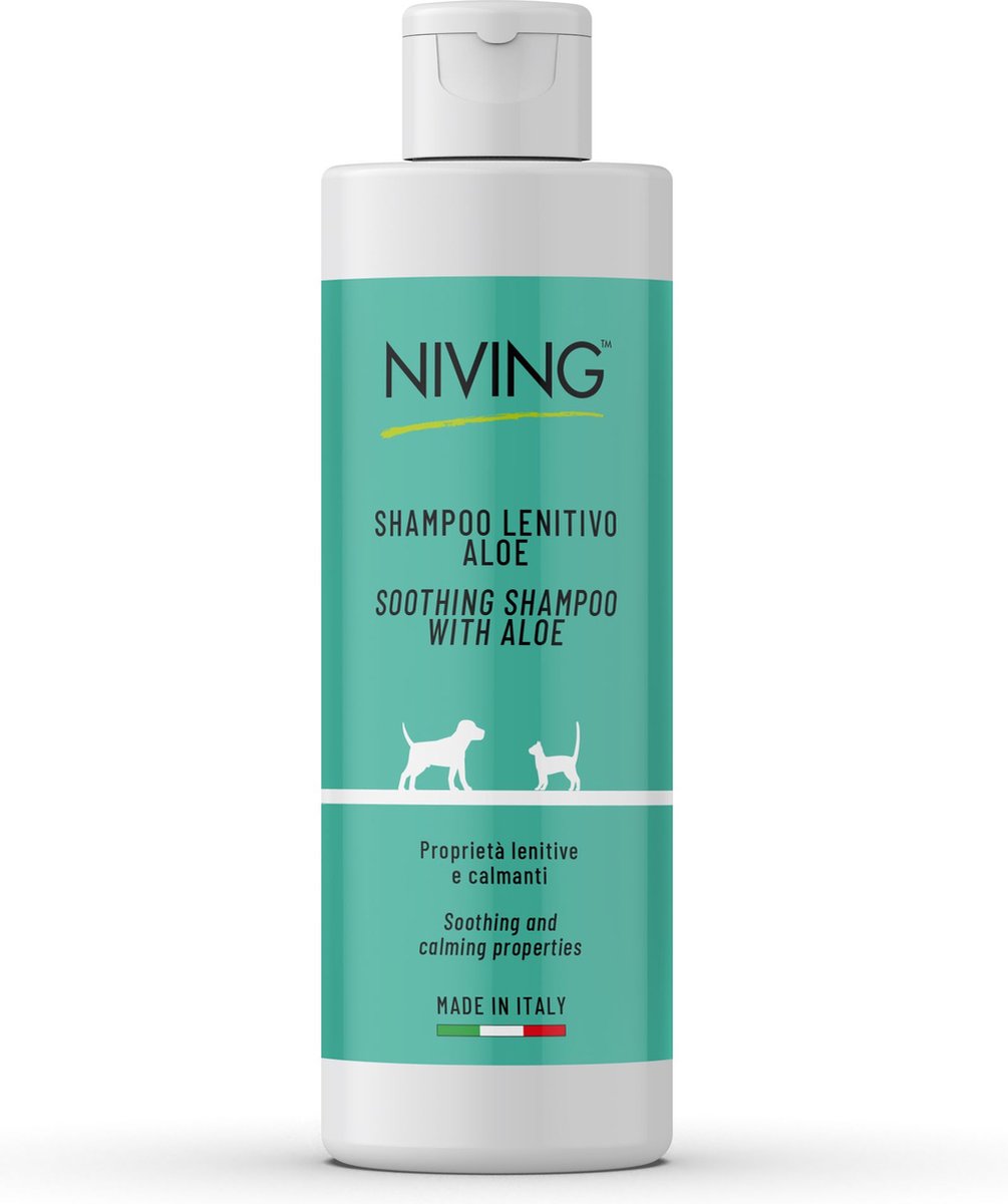 Niving | Hondenshampoo & Kattenshampoo | 250 ML | Verzachtende shampoo | Met Aloe Vera