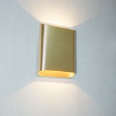 Wandlamp Diaz-L Warm Goud - hoogte 20cm - LED 2x6W 2700K 2x525lm - IP54 - Dimbaar > wandlamp binnen goud | wandlamp goud | muurlamp goud | design lamp goud | led lamp goud | sfeer lamp goud | up and down lamp goud