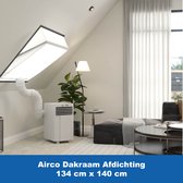 Airco Dakraam Afdichtkit - 134 x 140 cm - Geschikt voor Velux: UK08 (GGL 8, 808, u08) | Fakro/Optilight: Maatcode 17 - Airco Slang Afsluiten - Tuimelvenster Oplossing – Dakraam Afdichting Raamafdichtingskit – Kylians
