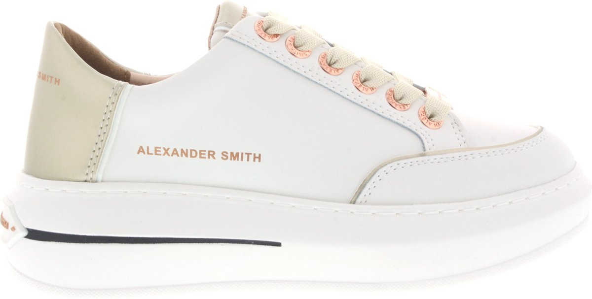 Dames Sneakers Alexander Smith Alexander Smith Lancaster Woman White Gold Wit - Maat 41
