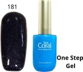SeaCoral One Step No Wipe Gellak, Gel Nagellak, GelPolish, zónder kleeflaag, UV en LED, kleur 181