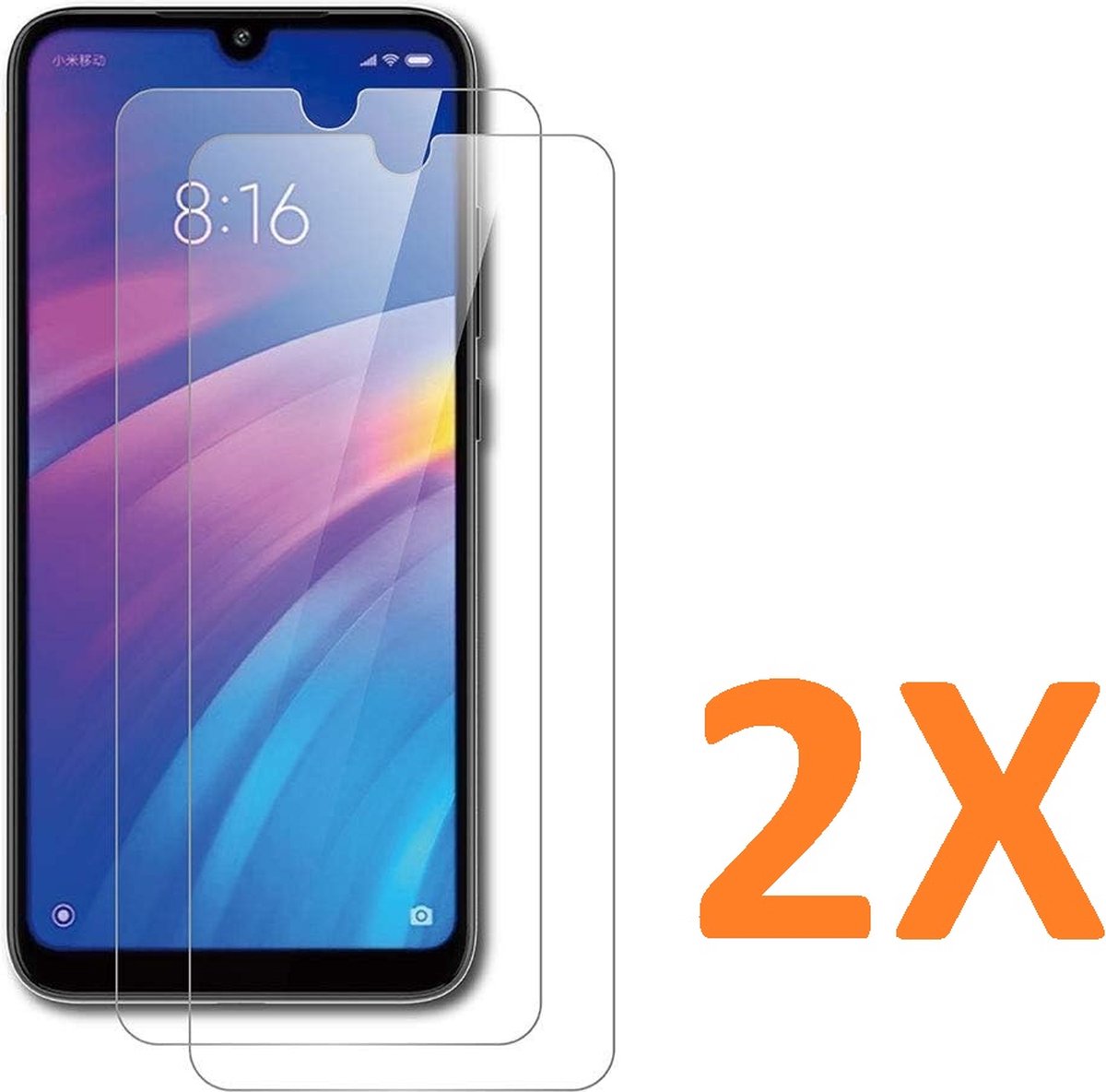 Screenprotector Glas - Tempered Glass Screen Protector Geschikt voor: Xiaomi Redmi Y3 - 2x