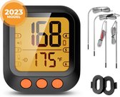YE® Digital BBQ Thermometer Wireless - Thermomètre de cuisine - Bluetooth avec application - 4 sondes - Manuel néerlandais - Incl. Batteries