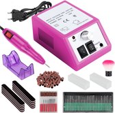 Nagelfrees Professioneel - Elektrische - Met Bitjes - Nagelvijl - Manicure Set Elektrisch - Pedicure Apparaat - Roze