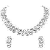 N3 Collecties Leafy Design Oostenrijkse diamanten legering choker sieraden set dames