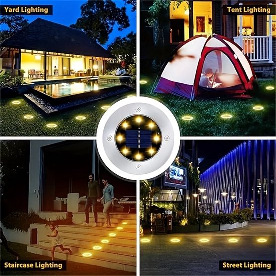 Led - Op zonne-energie - Aluminium - Petrolblauwe - Tuinspots